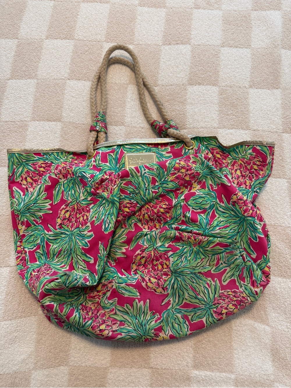 Lilly Pulitzer Pineapple Print Tote Bag - Pink & Green